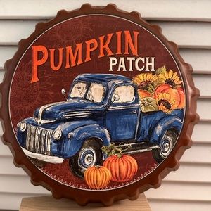 Pumpkin patch metal sign